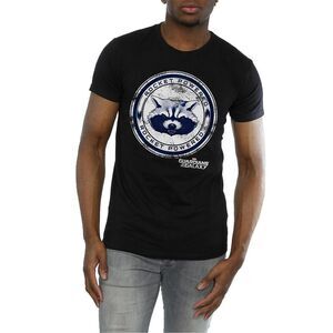 Guardians Of The Galaxy Mens Rocket Powered Cotton T-Shirt / Black